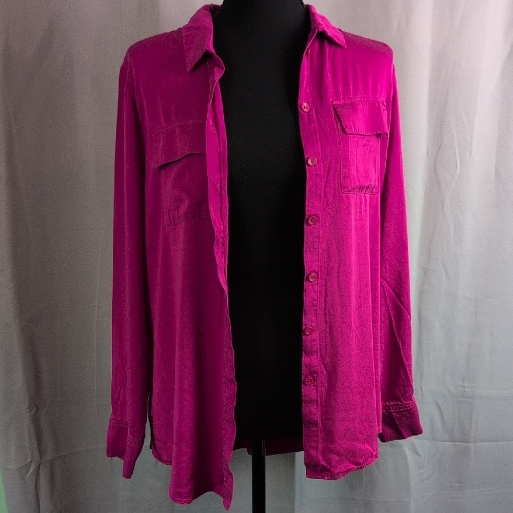 Chico's Fuchsia Button Down‎ Shirt